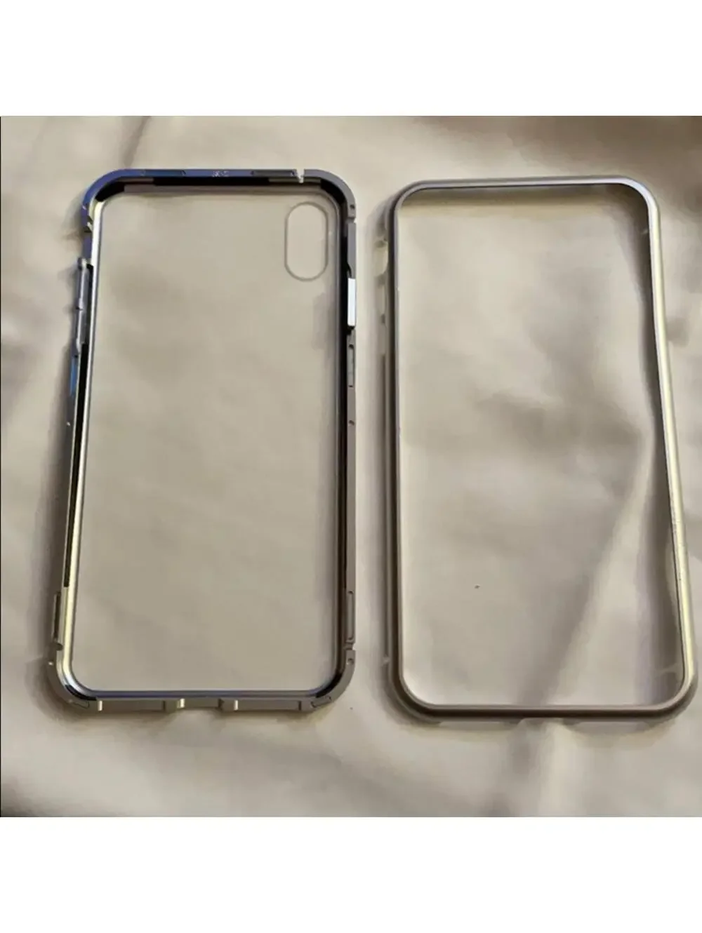 iPhone X/Xs Max clear w silver border